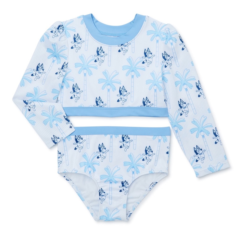 Bluey Two-Piece Swimsuit for Toddler Girl with UPF 50